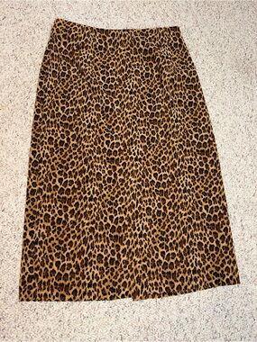 Briggs New York Leopard Print Skirt Sz 18